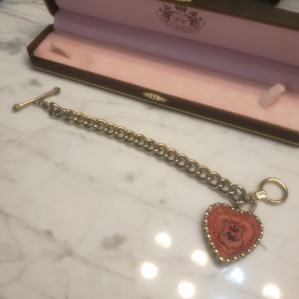 Gold Heart Charm Bracelet